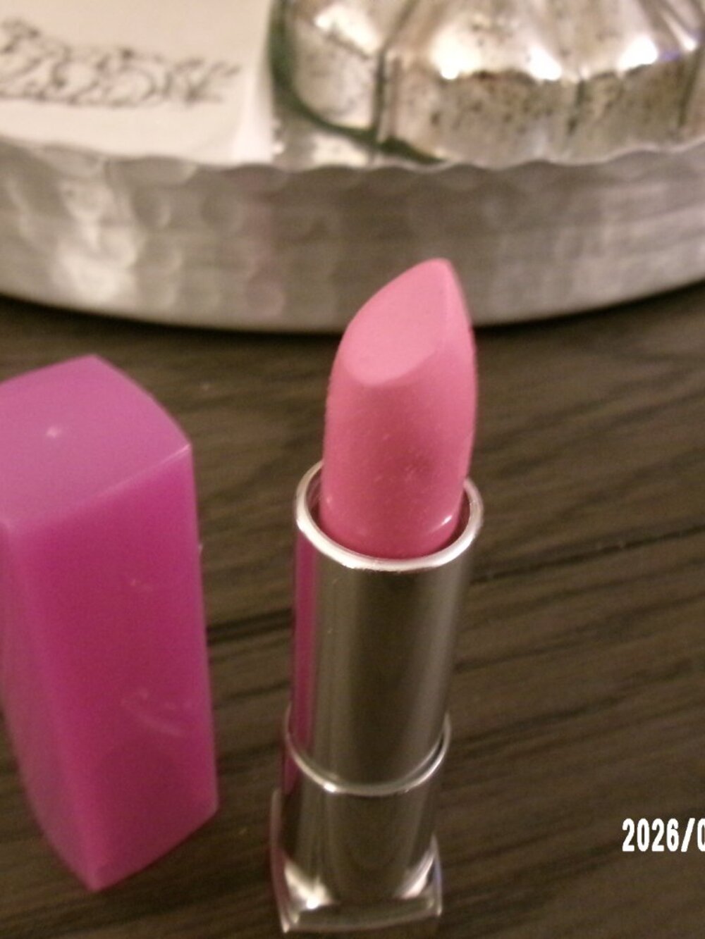 MAYBELLINE COLOR SENSATIONAL LIPSTICK IN #720 POWER PEONY SWATCHED 2X NICE PINK